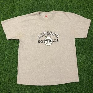 Grey Newark Rutgers Softball Graphic Tee